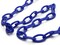 15.75 Inch Royal Blue Plastic Oval Chain - 40cm Chain - 13x8mm Links